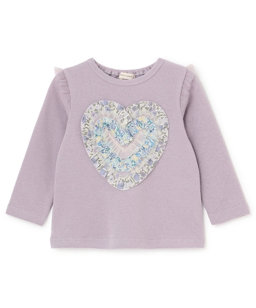 sense of wonder（センスオブワンダー）の「リバティハートフリルトレーナー（スウェット・キッズ・ネイビー/ラベンダー/ピンク/ホワイト系・100cm/110cm/90cm/120cm/130cm/80ｃｍ）」の4枚目の写真