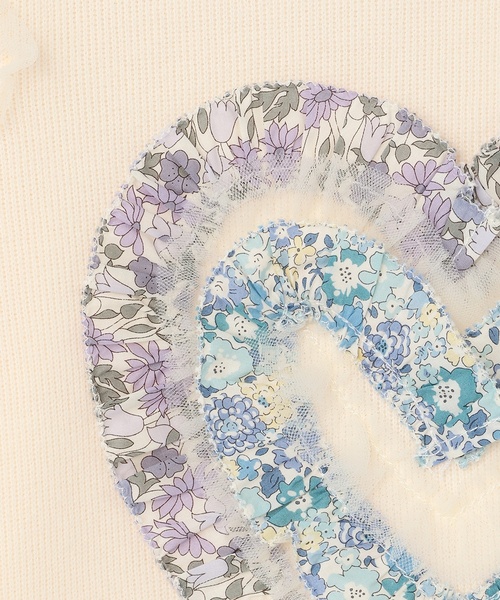 sense of wonder（センスオブワンダー）の「リバティハートフリルトレーナー（スウェット・キッズ・ネイビー/ラベンダー/ピンク/ホワイト系・100cm/110cm/90cm/120cm/130cm/80ｃｍ）」の7枚目の写真