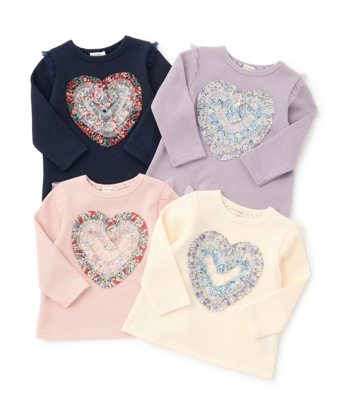 sense of wonder（センスオブワンダー）の「リバティハートフリルトレーナー（スウェット・キッズ・ネイビー/ラベンダー/ピンク/ホワイト系・100cm/110cm/90cm/120cm/130cm/80ｃｍ）」の13枚目の写真