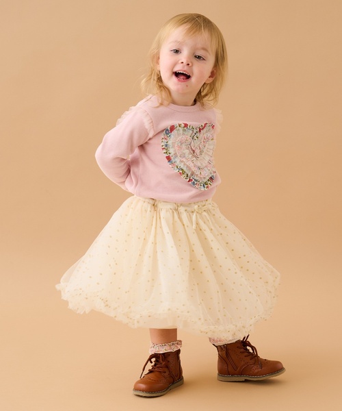 sense of wonder（センスオブワンダー）の「リバティハートフリルトレーナー（スウェット・キッズ・ネイビー/ラベンダー/ピンク/ホワイト系・100cm/110cm/90cm/120cm/130cm/80ｃｍ）」の16枚目の写真