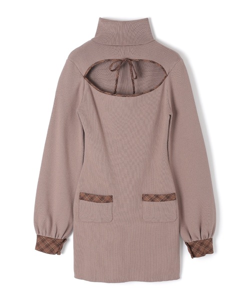 M DOLLY(エムドリー)の「*M DOLLY original* check accent dolcina knit dress /チェックアクセントドルチーナニットドレス(ワンピース・レディース・グレイッシュベージュ/ブラック・FREE)」の16枚目の写真