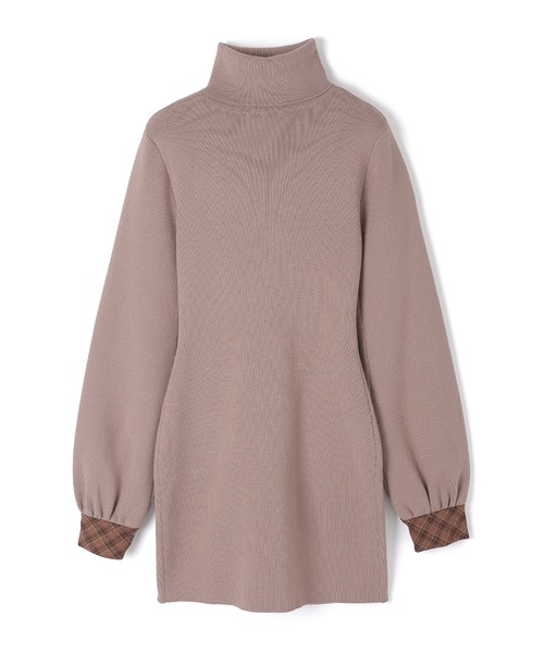 M DOLLY(エムドリー)の「*M DOLLY original* check accent dolcina knit dress /チェックアクセントドルチーナニットドレス(ワンピース・レディース・グレイッシュベージュ/ブラック・FREE)」の17枚目の写真