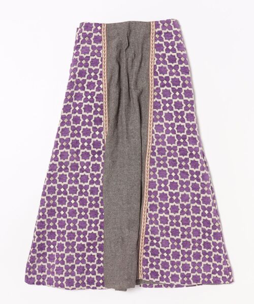 チャイハネ（チャイハネ）の「【チャイハネ】ミナティパッチワークスカート（スカート・レディース・パープル/ブラウン/グレー・FREE）」の3枚目の写真