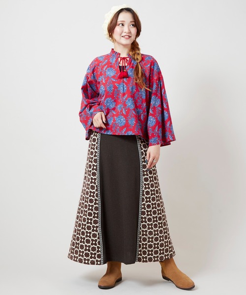 チャイハネ（チャイハネ）の「【チャイハネ】ミナティパッチワークスカート（スカート・レディース・パープル/ブラウン/グレー・FREE）」の13枚目の写真