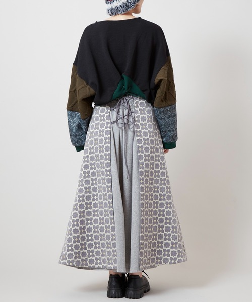 チャイハネ（チャイハネ）の「【チャイハネ】ミナティパッチワークスカート（スカート・レディース・パープル/ブラウン/グレー・FREE）」の10枚目の写真