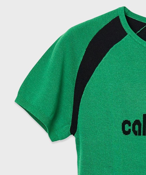 Calvin Klein（カルバン・クライン）の「Calvin Klein Short Sleeve Logo Sweater / 47C307G（ニット/セーター・レディース・グリーン・M/S）」の3枚目の写真