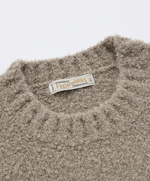FRIZMWORKS(フリズムワークス)の「ALPACA BOUCLE KNIT _ COCOA(ニット/セーター・メンズ・その他・SMALL/LARGE/MEDIUM)」の3枚目の写真