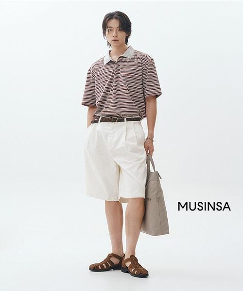 MUSINSA STANDARD（ムシンサスタンダード）の「ツーピンタックワイドチノショーツ [クリーム]（その他パンツ・メンズ・その他・38/26/27/28/29/40/42/36/34/32/30/31/33）」の8枚目の写真