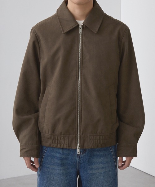 SLICK/スリック】Synthetic Suede Zip Jacket/シンセティック