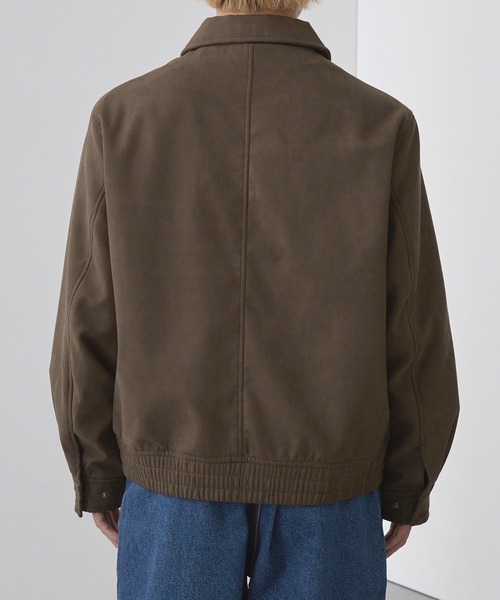 SLICK/スリック】Synthetic Suede Zip Jacket/シンセティック