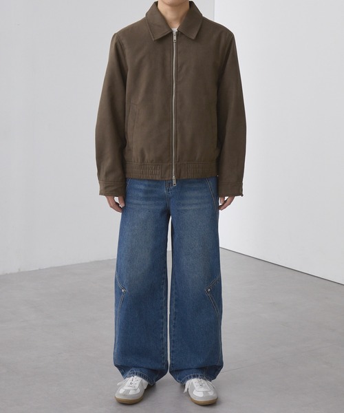 セール】【SLICK/スリック】Synthetic Suede Zip Jacket