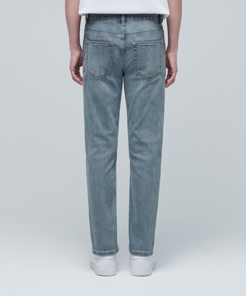 MUSINSA STANDARD（ムシンサスタンダード）の「【クールタンダード】スリムクロップドデニムパンツ【ライトインディゴ】（デニムパンツ・メンズ・その他・27/28/29/34/32/30/31/33/26/40/38/42/36）」の3枚目の写真