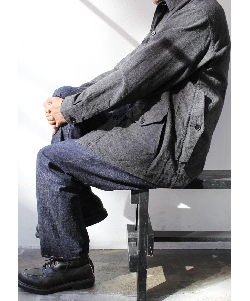 A VONTADE（アボンタージ）の「【A VONTADE】ア ボンタージ/ 40's Cruiser Jacket（ミリタリージャケット・メンズ・チャコールグレー/ブラウン・SMALL/MEDIUM/LARGE）」の7枚目の写真