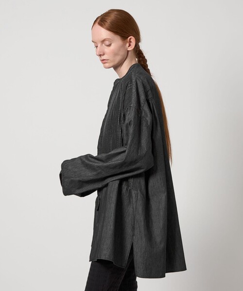 Pheeta（フィータ）の「＜Pheeta＞Trinity デニム ロングスリーブ シャツ -UNISEX-/014CUN-SH0D（シャツ/ブラウス・レディース・ネイビー/ブラック・1/2）」の11枚目の写真