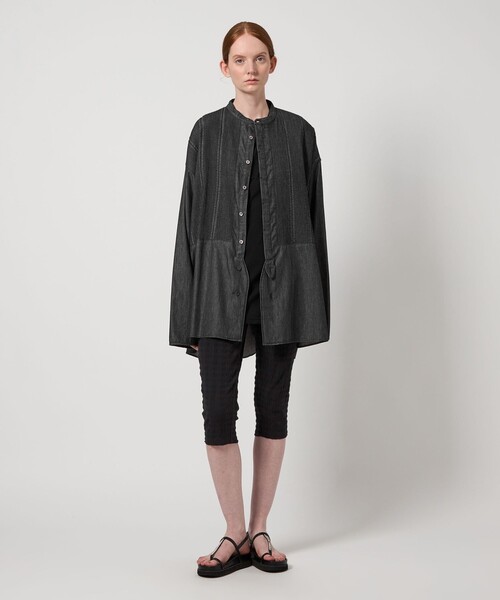 Pheeta（フィータ）の「＜Pheeta＞Trinity デニム ロングスリーブ シャツ -UNISEX-/014CUN-SH0D（シャツ/ブラウス・レディース・ネイビー/ブラック・1/2）」の13枚目の写真