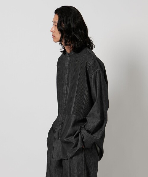 Pheeta（フィータ）の「＜Pheeta＞Trinity デニム ロングスリーブ シャツ -UNISEX-/014CUN-SH0D（シャツ/ブラウス・レディース・ネイビー/ブラック・1/2）」の14枚目の写真