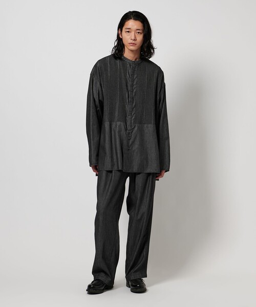 Pheeta（フィータ）の「＜Pheeta＞Trinity デニム ロングスリーブ シャツ -UNISEX-/014CUN-SH0D（シャツ/ブラウス・レディース・ネイビー/ブラック・1/2）」の15枚目の写真