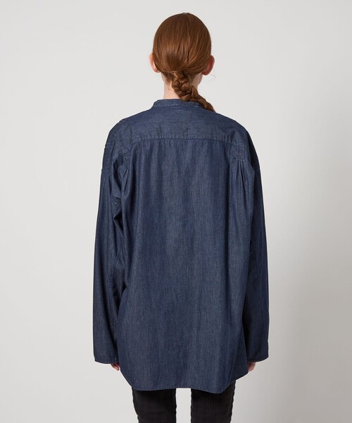 Pheeta（フィータ）の「＜Pheeta＞Trinity デニム ロングスリーブ シャツ -UNISEX-/014CUN-SH0D（シャツ/ブラウス・レディース・ネイビー/ブラック・1/2）」の19枚目の写真