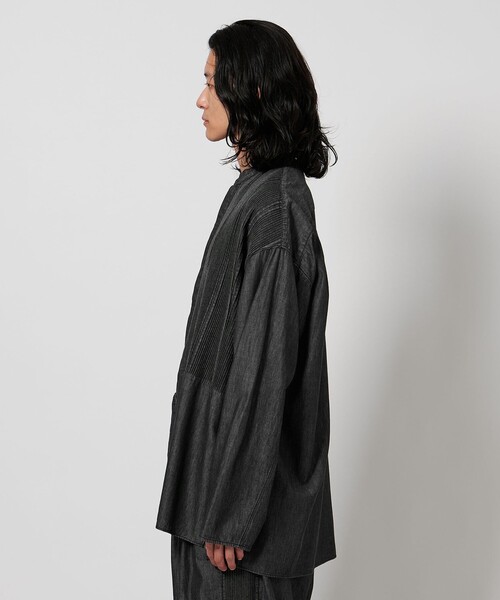 Pheeta（フィータ）の「＜Pheeta＞Trinity デニム ロングスリーブ シャツ -UNISEX-/014CUN-SH0D（シャツ/ブラウス・レディース・ネイビー/ブラック・1/2）」の21枚目の写真