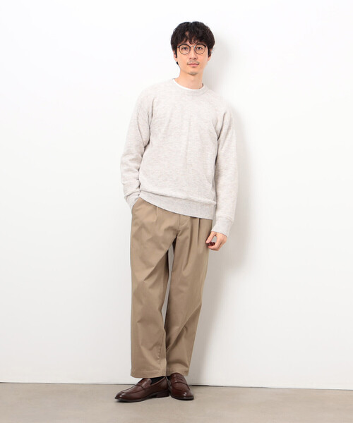 COMME CA ISM（コムサイズム）の「エアリーメランジ ガンジーデザインニット（ニット/セーター・メンズ・オートミール/ネイビー/ミント/ダークブラウン・MEDIUM/LARGE）」の16枚目の写真