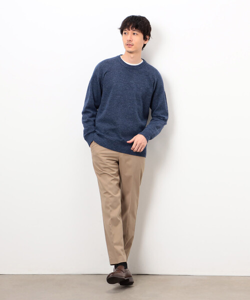 COMME CA ISM（コムサイズム）の「エアリーメランジ ガンジーデザインニット（ニット/セーター・メンズ・オートミール/ネイビー/ミント/ダークブラウン・MEDIUM/LARGE）」の12枚目の写真