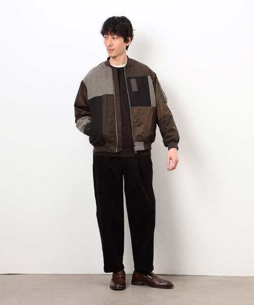 COMME CA ISM（コムサイズム）の「エアリーメランジ ガンジーデザインニット（ニット/セーター・メンズ・オートミール/ネイビー/ミント/ダークブラウン・MEDIUM/LARGE）」の8枚目の写真