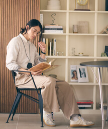 COMME CA ISM | エアリーメランジ ガンジーデザインニット(ニット/セーター)