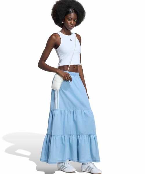adidas(アディダス)の「adidas SUMMER GLOW DENIM SKIRT / アディダス サマーグロー デニムスカート(デニムスカート・レディース・ライトブルー・L/M/S)」の8枚目の写真
