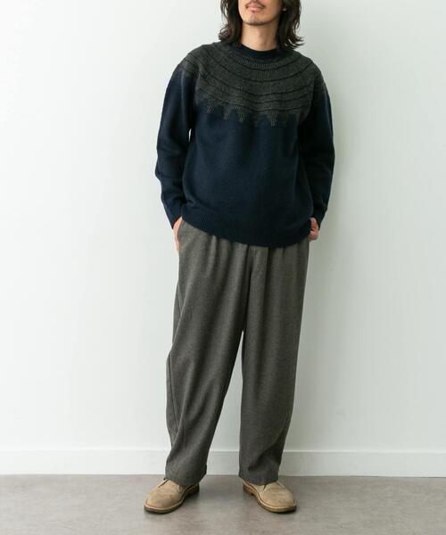 URBAN RESEARCH Sonny Label(アーバンリサーチサニーレーベル)の「フェアアイル柄ニットプルオーバー(ニット/セーター・メンズ・グレー/ブルー/ネイビー・MEDIUM/LARGE)」の13枚目の写真