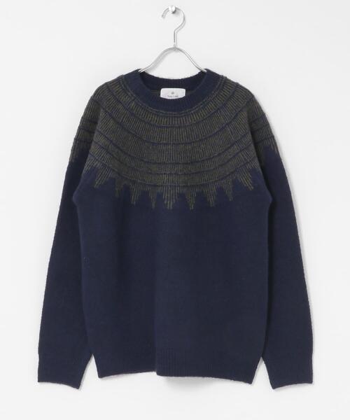 URBAN RESEARCH Sonny Label(アーバンリサーチサニーレーベル)の「フェアアイル柄ニットプルオーバー(ニット/セーター・メンズ・グレー/ブルー/ネイビー・MEDIUM/LARGE)」の15枚目の写真