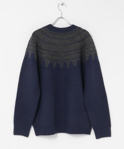 URBAN RESEARCH Sonny Label(アーバンリサーチサニーレーベル)の「フェアアイル柄ニットプルオーバー(ニット/セーター・メンズ・グレー/ブルー/ネイビー・MEDIUM/LARGE)」の17枚目の写真