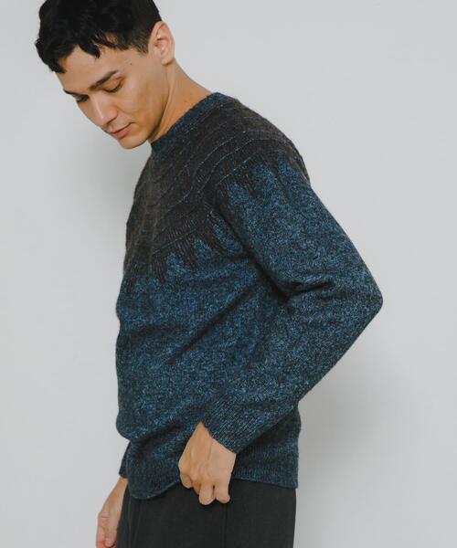 URBAN RESEARCH Sonny Label(アーバンリサーチサニーレーベル)の「フェアアイル柄ニットプルオーバー(ニット/セーター・メンズ・グレー/ブルー/ネイビー・MEDIUM/LARGE)」の22枚目の写真