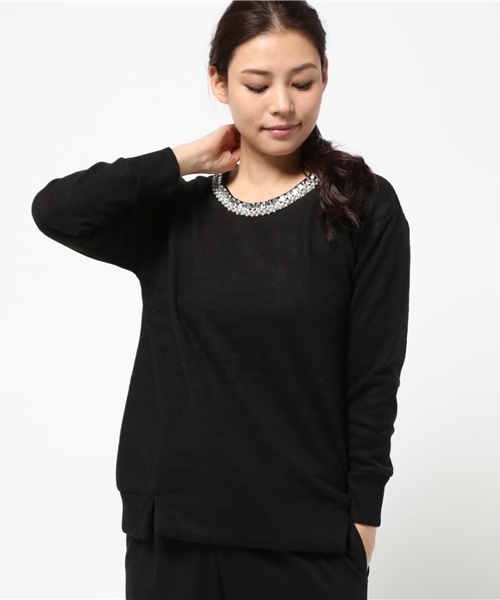 OUTLET(アウトレット)の「【CIAOPANIC TYPY】ビジュープルオーバー(Tシャツ/カットソー・レディース・グレー/ブラック/ベージュ・ONE)」の2枚目の写真