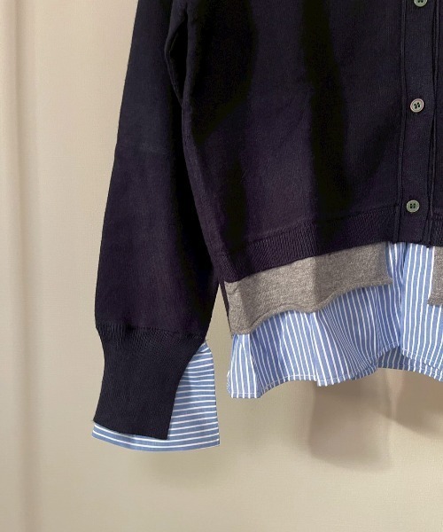 AMAIL（アマイル）の「Layered Shirt Cardigan（カーディガン/ボレロ・レディース・グレー/ネイビー・FREE）」の17枚目の写真