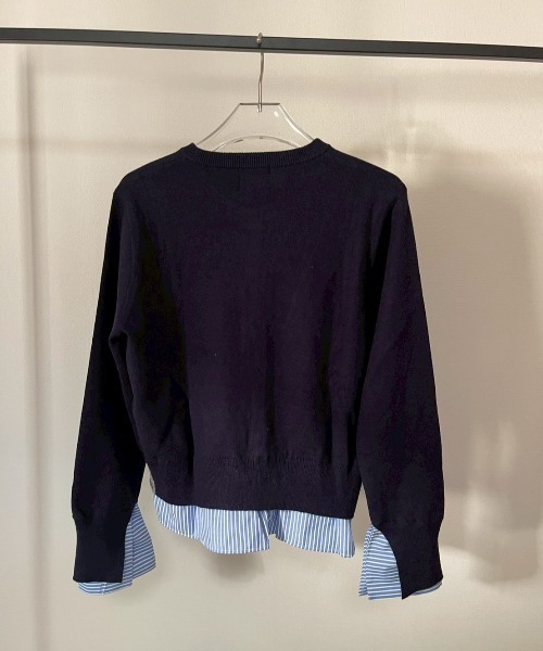 AMAIL（アマイル）の「Layered Shirt Cardigan（カーディガン/ボレロ・レディース・グレー/ネイビー・FREE）」の16枚目の写真