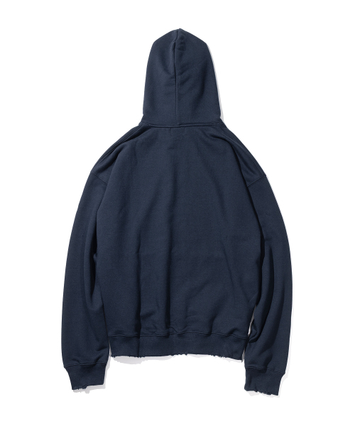 MASSNOUN(マスノウン)の「MASS ソーン ディストロイド フードパーカー MFHHD004-NV(パーカー・レディース・その他・LARGE/MEDIUM)」の2枚目の写真