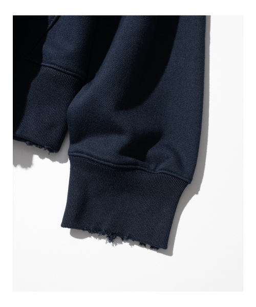 MASSNOUN(マスノウン)の「MASS ソーン ディストロイド フードパーカー MFHHD004-NV(パーカー・レディース・その他・LARGE/MEDIUM)」の6枚目の写真