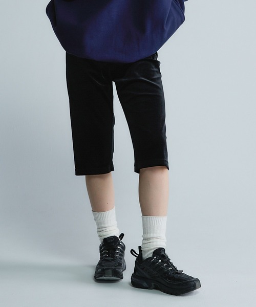 JEANASIS（ジーナシス）の「【Les Fleurs】ベロアハーフレギンス/634724（その他パンツ・レディース・ブラック/ブラウン系その他・FREE）」の2枚目の写真