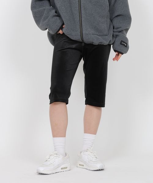 JEANASIS（ジーナシス）の「【Les Fleurs】ベロアハーフレギンス/634724（その他パンツ・レディース・ブラック/ブラウン系その他・FREE）」の3枚目の写真