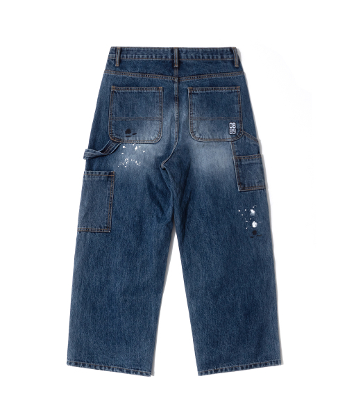 QT8 GARMENTS(キューティーエイトガーメント)の「RG Painted Double Knee Washed Pants (Blue)(デニムパンツ・レディース・その他・MEDIUM/LARGE/X-LARGE)」の4枚目の写真
