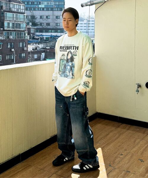 QT8 GARMENTS(キューティーエイトガーメント)の「RG Painted Double Knee Washed Pants (Blue)(デニムパンツ・レディース・その他・MEDIUM/LARGE/X-LARGE)」の7枚目の写真