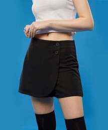 WOMENスリムセミミニスカート【スカート】BLACK