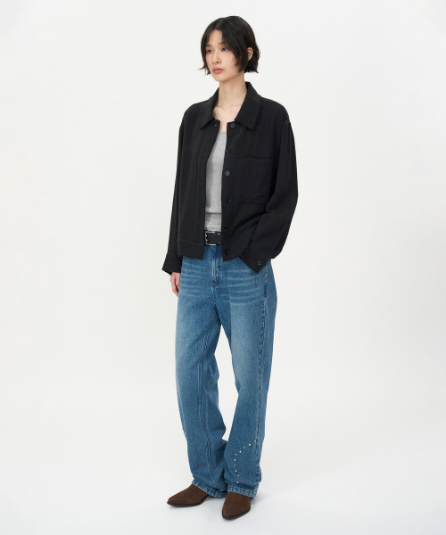 INSILENCE WOMEN(インサイレンスウーマン)の「ダブルガーゼカットオフジャンパー BLACK(その他アウター・レディース・その他・SMALL/MEDIUM)」の8枚目の写真