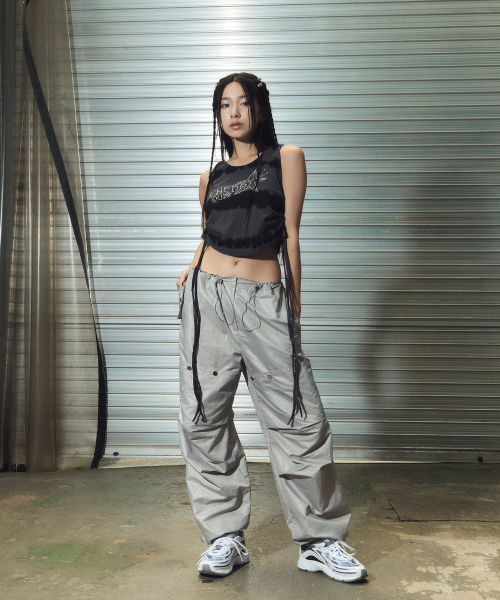 CHERRYQUIRI(チェリーキュリー)の「gem stone shirring top - charcoal(Tシャツ/カットソー・レディース・その他・FREE)」の3枚目の写真