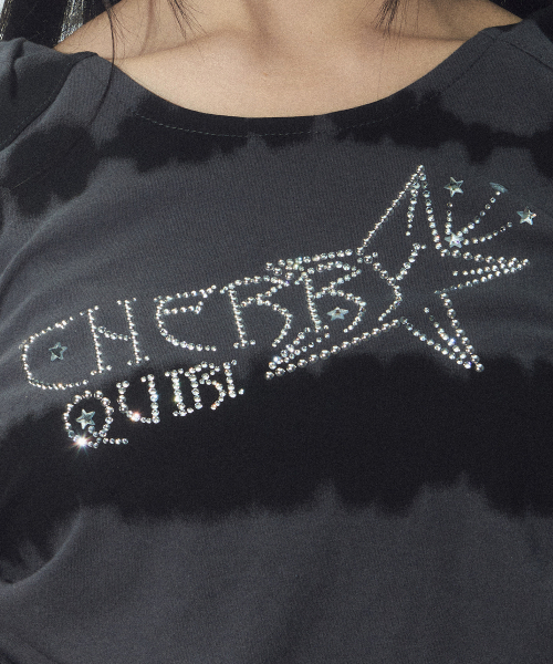 CHERRYQUIRI(チェリーキュリー)の「gem stone shirring top - charcoal(Tシャツ/カットソー・レディース・その他・FREE)」の4枚目の写真
