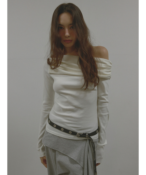 ASURA(アスラ)の「GRACE SHIRRING T (IVORY)(Tシャツ/カットソー・レディース・その他・OS)」の8枚目の写真