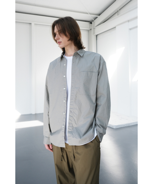 HORLISUN(ホーリーサン)の「Jane Solid Extra Typewriter Shirt Light Gray(シャツ/ブラウス・レディース・その他・LARGE/MEDIUM/SMALL)」の2枚目の写真