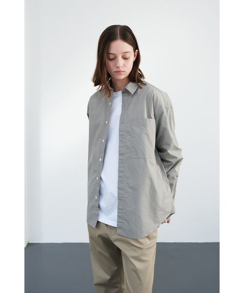 HORLISUN(ホーリーサン)の「Jane Solid Extra Typewriter Shirt Light Gray(シャツ/ブラウス・レディース・その他・LARGE/MEDIUM/SMALL)」の3枚目の写真