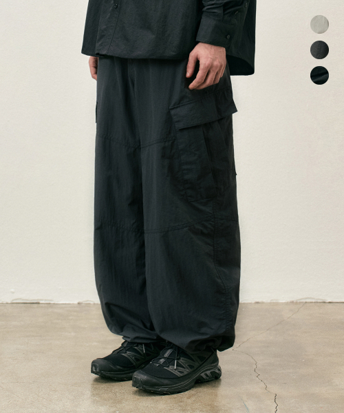 COSTUME O’CLOCK(コスチュームオクロック)の「ナイロンバルーンカーゴパンツ3 COLOR COOSPT242(スウェットパンツ・メンズ・ライトグレー/ダークグレー/ブラック・LARGE/SMALL/MEDIUM/X-LARGE)」の13枚目の写真