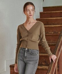 PANDORAFIT（パンドラフィット）の「Crop Cardigan Brown（カーディガン/ボレロ）」